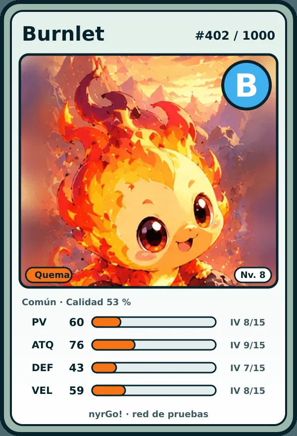 Burnlet card, common