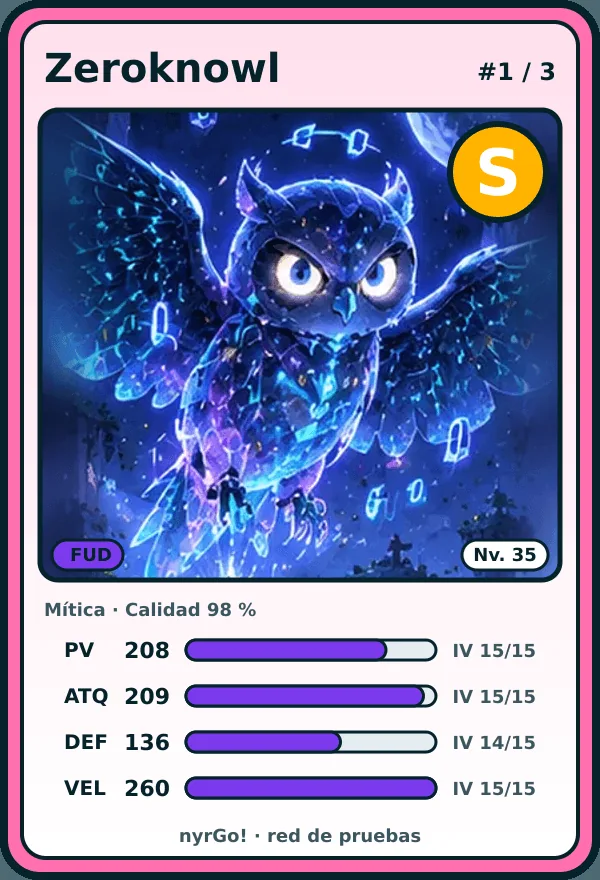 Zeroknowl card, mythic